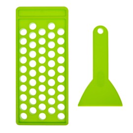 LALAFINA Kit Para Elaborar Bálsamos Labiales Con Bandeja De Relleno De 50 Agujeros Y Espátula Flexible Para Crear Bálsamo Labial Casero 9.84X4.33X0.66In