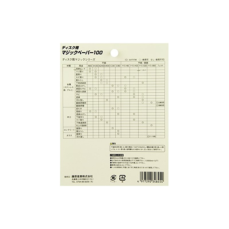 SK11 Magic Pad for Disc Grinders, Magic Paper, 3.9 inches