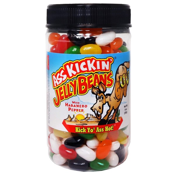 ASS KICKIN’ Premium Gourmet Hot Spicy Jellybeans with Habanero - 4 Pack - Great for Easter Basket Stuffers, Hunt, and Treats