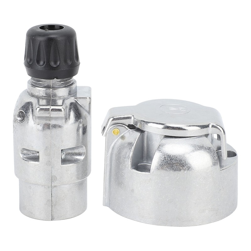 Trailer Plug Socket Kit Aluminum Alloy DC12V 7 Pin Plug