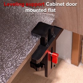 Cabinet Door Installation Positioner, Adjustable Cabinet Door Installation Positioner, Cabinet Door Positioning Tool, Cabinet Door Adjustment Aid for Installation Cabinet Doors, Anodized Mounting Tool