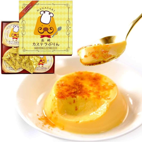 Nagasaki Castella Pudding Gift Sweets (#04: 4 Pudding Included Shipping)