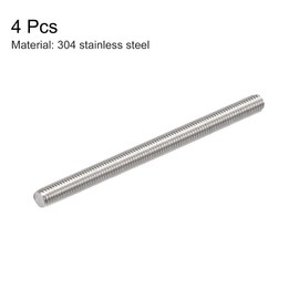 sourcing map 4Pcs M10 x 150mm Fully Threaded Rod 304 Stainless Steel Right Hand Threads
