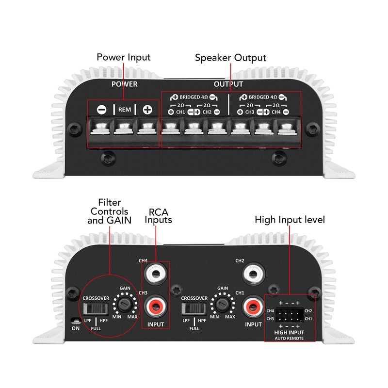 Taramps x2 TS 400x4 with Automatic High Level Input 400