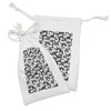 Ambesonne Jasmine Fabric Pouch Set of 2, Blossoming Jasmine Flowers