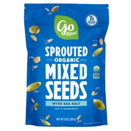 go Raw Go Raw Organic Sprouted Mixed Seeds, 13 oz, Unsalted, Keto, Kosher, Superfood
