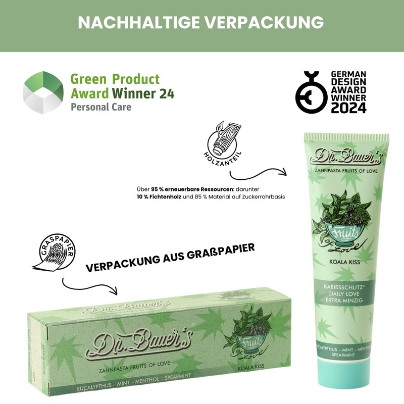 Dr. Bauer's Fruits of Love KOALA Kiss Toothpaste, Toothpaste in