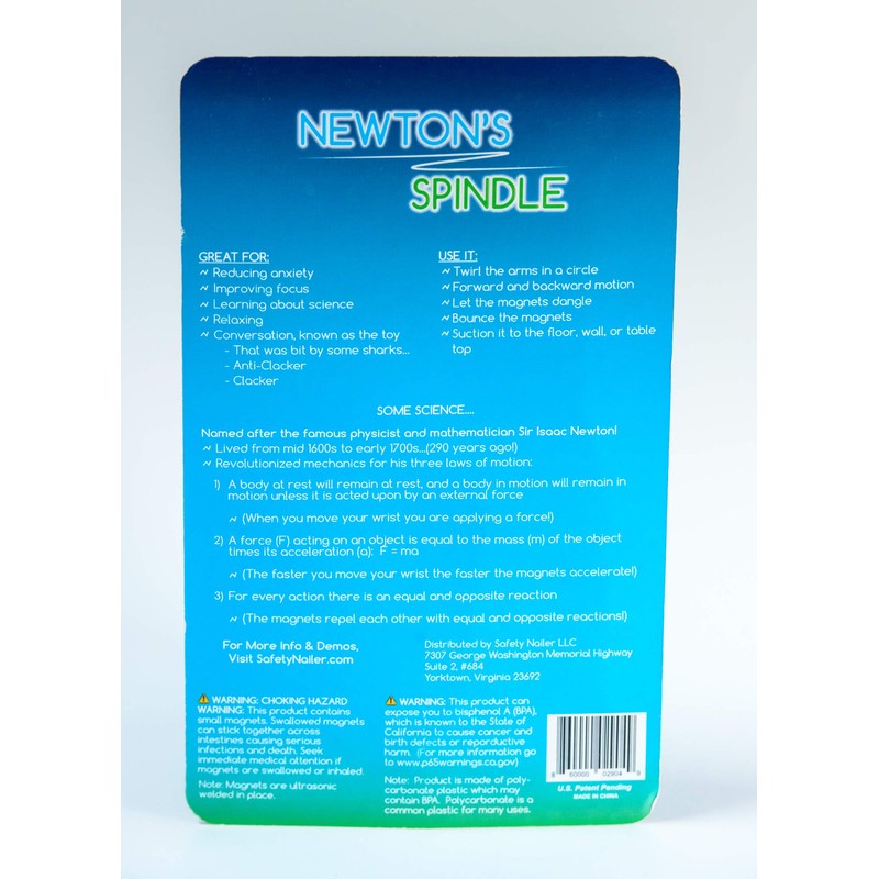 SAFETY NAILER Newton's Spindle (Green Blue)