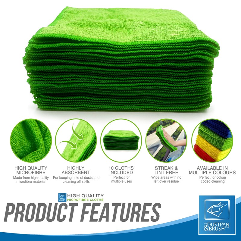 Microfiber Cleaning Cloth, Large Size 40x40cm, Super Absorbent Lint Free