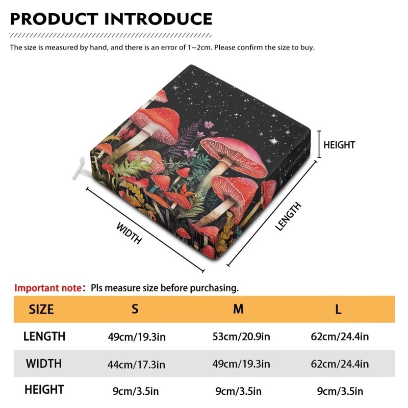 Hechitok Star Mushroom Stretch Couch Cushion Cover for Indoor Outdoor,