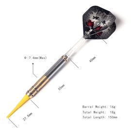 CUESOUL Dragon Deluxe Soft Tip Dart Set, 16g (B1107)