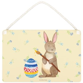 Mr. & Mrs. Panda DIN A4 Decorative Sign Rabbit Egg Painting Easter Gifts, Easter Decoration, Gift, Wall Sign, Wooden Sign, Gift for Easter, Easter Bunny