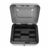 Small Locking Cash Box Portable Double Layers Safe Metal Money