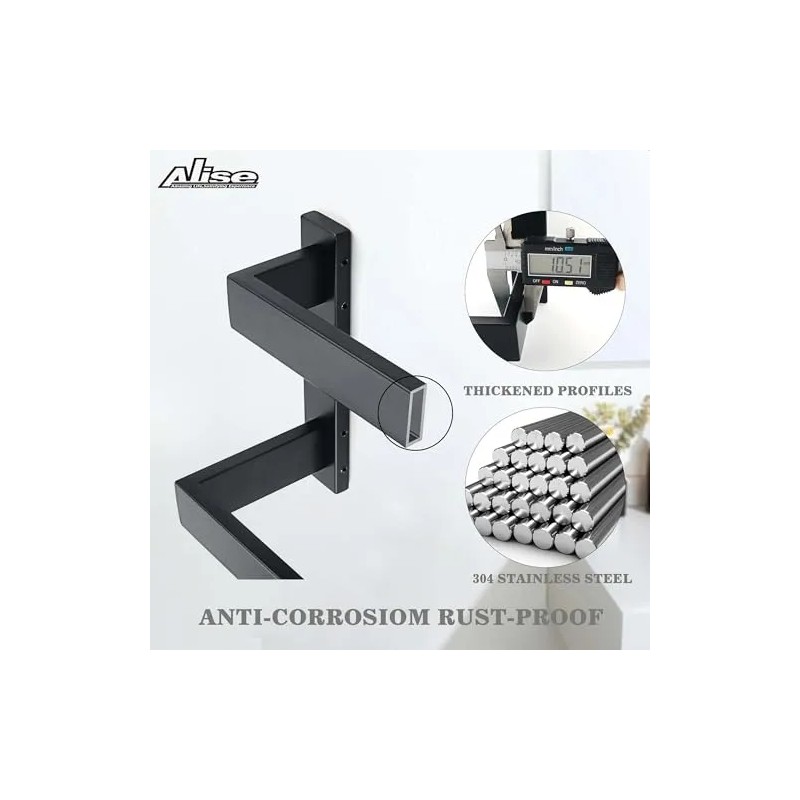 Alise 23.2 Pulgadas Double Bath Towel Bar / Rail Towel