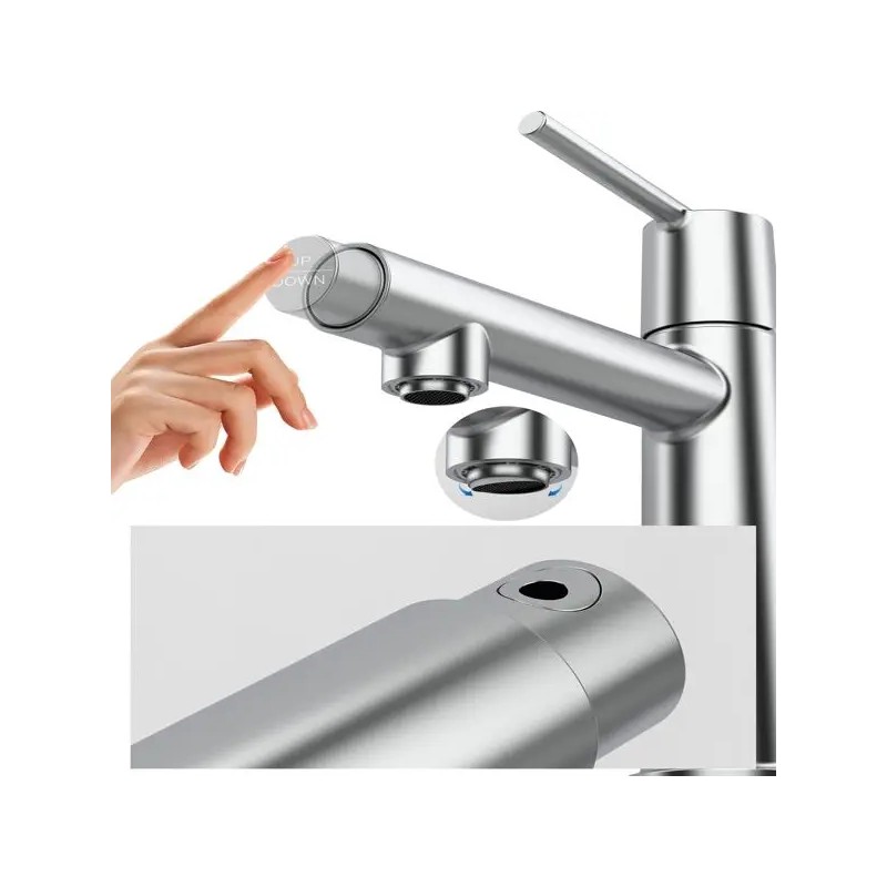 Chrome Single Handle Deck Mount Bathroom Faucet 1-3 Holes with