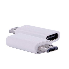 Electrónica REY Adapter Converter USB C 3.1 Female to Micro USB Male, Charging and Data, White