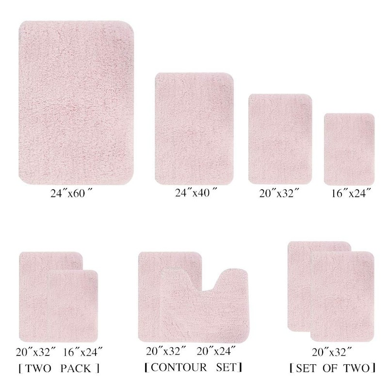 Walensee Shaggy 2 Piece Bath Rug Set, (20 x 32,