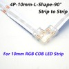 COB LED Connectors Kit, 25Pcs 5/8/10/12mm, 8Pcs Gapless, 10Pcs Connector+Cable,