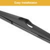 MACHSWON Rear Windshield Wiper Blade Arm Set Black 12 Inch
