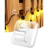 Hooks for Outdoor String Lights Clips: 25 Pack Square Clear
