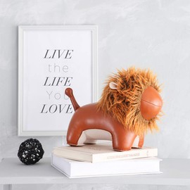 zü​ny, zuny Series Bookend Tan for Shelves, Office Decorative - Lion Lino