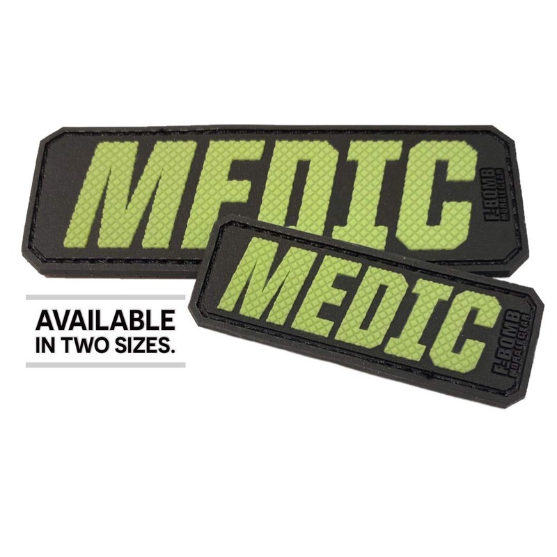 Medic -PVC Identification Morale Patch with Hook and Loop Backing