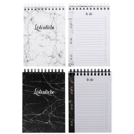 Montagsliebe® To Do List Economy Set, 2 Pieces, Total 200 Pages, DIN A6, Bundle Pair, Notepads, Pads for Unhooking, Ring Binder. English language not guaranteed