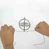 Silver Rotating Gyroscope Compact & Portable Design Ideal for Adult