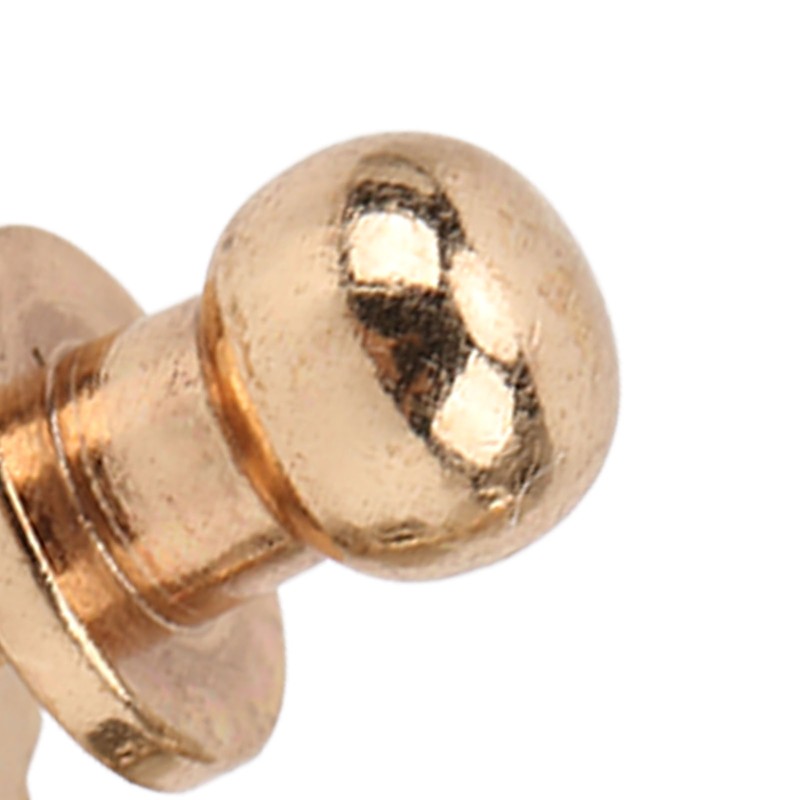 200 Set Chicago Screws 0.3x0.2in Pure Copper Glossy Durable Round