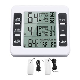 Indoor Outdoor Thermometer Digital Hygrometer Thermometer Wireless Temperature and Humidity Gauge Monitor with 2 Sensors
