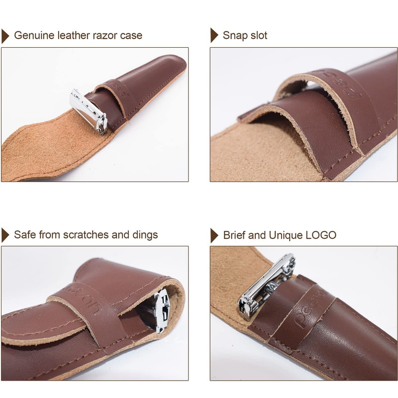 Genuine Leather Safety Razor Leather Protective/Travel Case for Any Safety