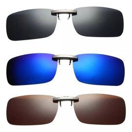 Generic 3pcs Clip Polarizado En Voltear Las Gafas De Sol Del Juego