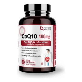 Nature Target CoQ10 400mg + L-Carnitina 120 Cápsulas Apoyo Cardiovascular Sin Sabor