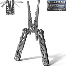 Pristis Fishing Pliers with Multitools, Titanium Coated Stainless Steel