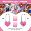 Gradleen 2PCS Rose Red 3.5 Inches Single Heart Lock with