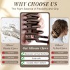 TOCESS Silicone Flexible Claw Clip: 3 Pack Bendable Matte Large
