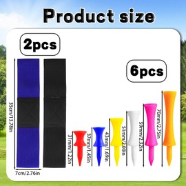 JBLJDWD 2Pcs Golf Connection Band, Connection Band Golf, Golf Swing Trainer Arm Band for Strength Grip, Golf Grip Training Aid (Black and Blue)