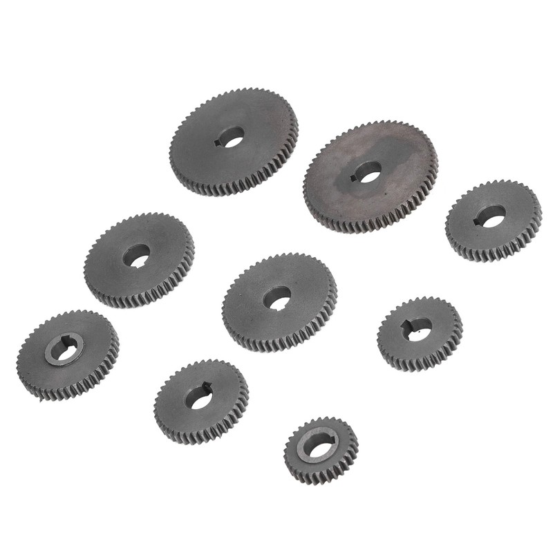 9Pcs Metal Gear Set Mini Lathe Cutting Machine Gears 2xT60