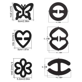 SURALIN Pack of 21 Bra Straps Clip Women's Bra Straps Holder, Invisible Bra Straps Clip Set for Women Black Skin Tone Transparent