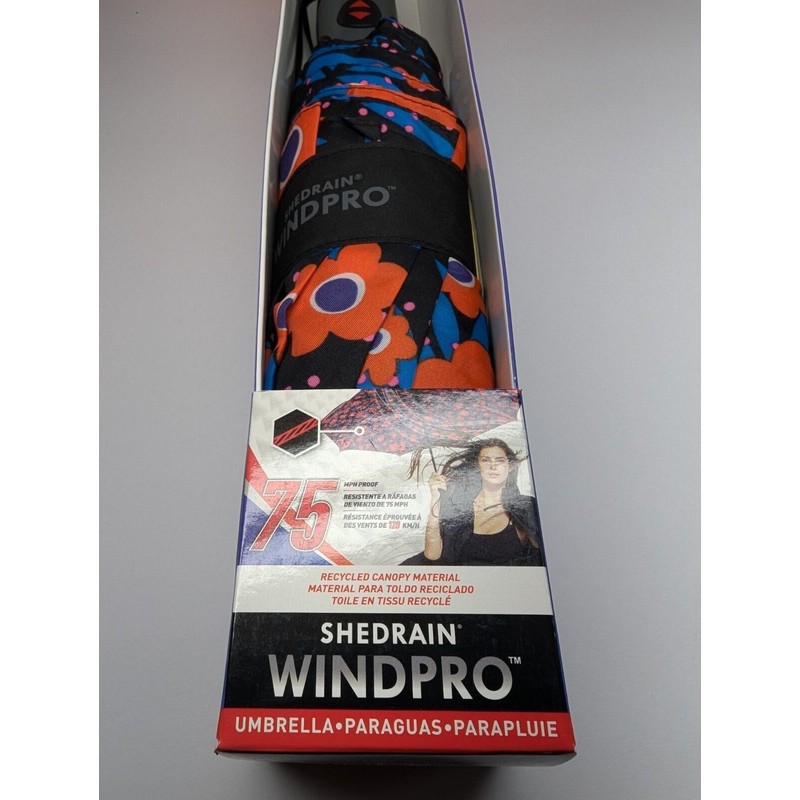 Shedrain Windpro Compact Umbrella auto open close high wind 46-inch