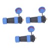 3 Pcs SP21 Aviation Connector 2 Pin IP68 Waterproof Rear