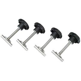 VW T5 T6 T6.1 Brackets (Pack of 4) - Stainless Steel Fixings for Seat Rails, Furniture and Multiflex Board, Rustproof, M8 Thread