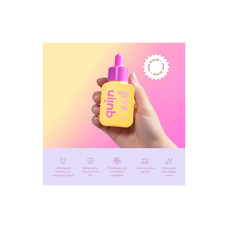 Quiin Hyaluronic Probiotic Serum Ácido Hialurónico y Probióticos 30 ml