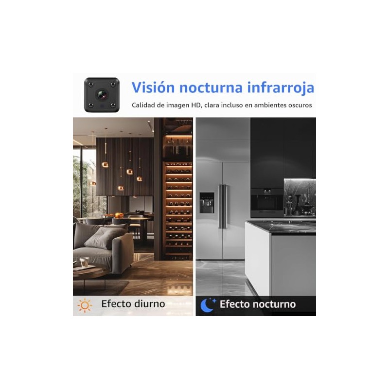 Mini Camara Espia WiFi Oculta, Cámara de Seguridad 1080P HD