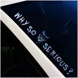 Why so serious? Joker Windshield Sticker Rear Windshield Car Windscreen Sticker FS56 Silver