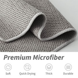 EubooTree Espresso Accessories Barista Towels 6 Pack – Microfiber Cleaning Cloths for Espresso Machines, Steam Wands & Countertops – Essential Coffee Bar Accessories, 12"x12"