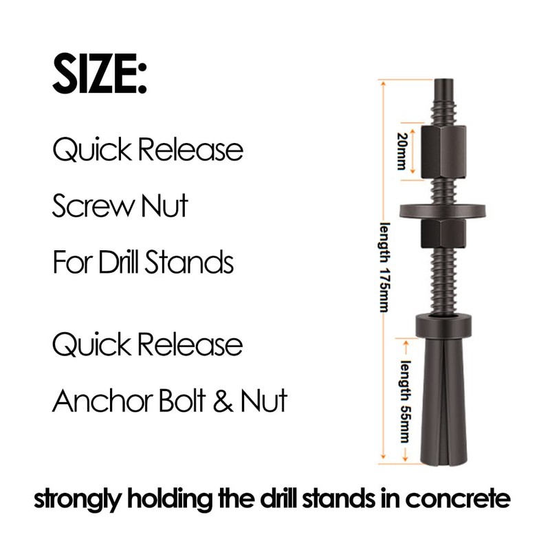 Quick Release Anchor Bolt & Nut Reusable Expansion Bolt Perfect