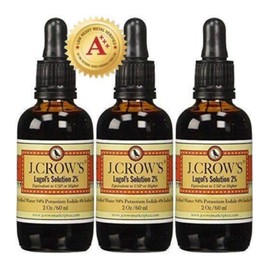 JCROWS Lugol's solution Iodine Iodine 60ml 3 bottles Lugol's solution Iodine, 3 pcs / JCROWS 루골 솔루션 아이오딘 요오드 60ml 3병 루골 액 아이오다인, 3개