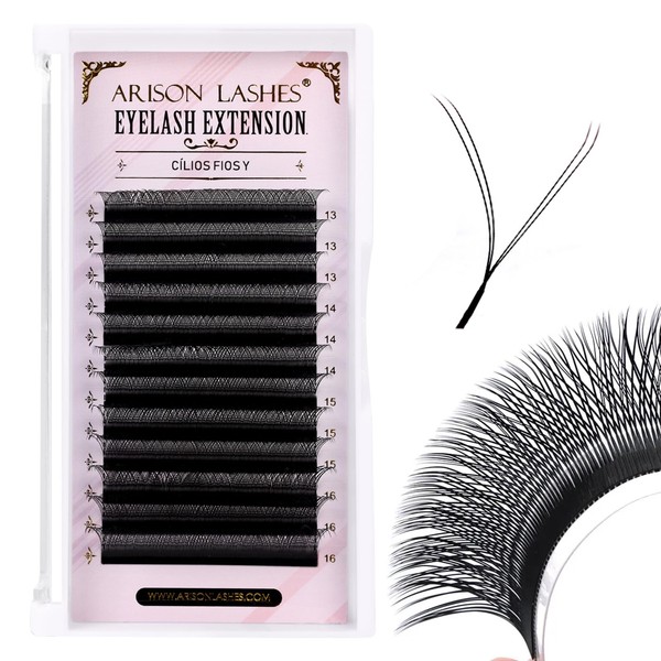Arison Lashes YY Eyelash Extension y Lashes 0.07mm D Curl