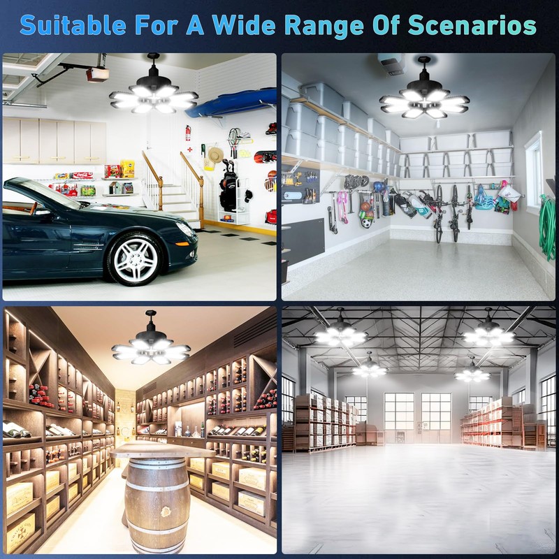 Garage Light 4 Pack - 240W 24000LM 6500K Garage Lights